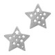 Metal Charm Star 18x18mm Antique silver